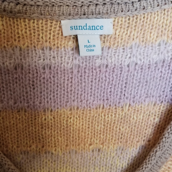 Sundance Sweater Pastel Stripe V-Neck - Picture 3 of 6